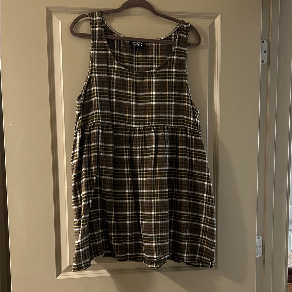 Plaid Sleeveless Dress